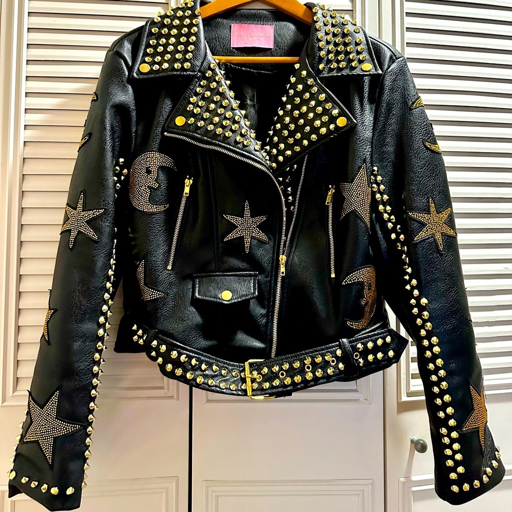 Azalea Wang Estrada moto jacket size large, EUC 🌙 Vegan leather ⭐️ Gorgeous!